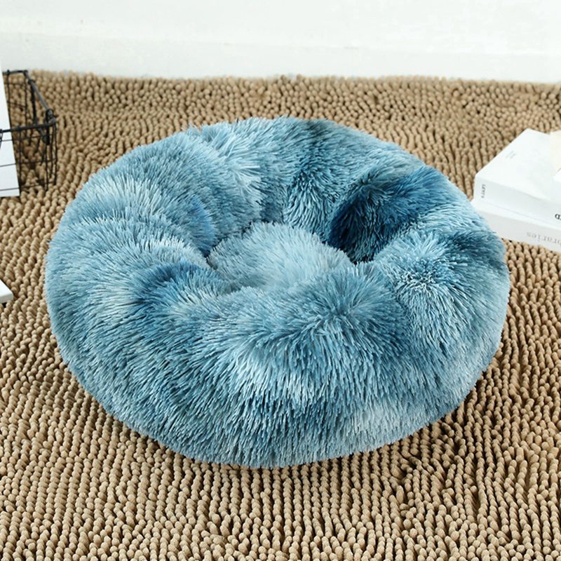 donut plush dog bed